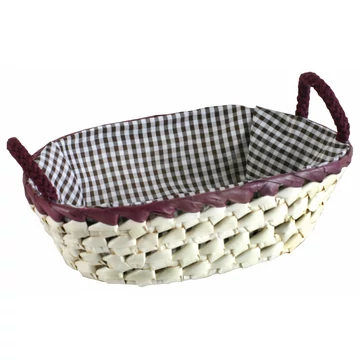 Domotti Palma ovális kosár béléssel 25x18x7 cm vegyes színekben