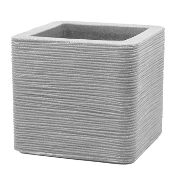 Patio Kubus négyzet alakú kerti kaspó 38.5x38.5x33 cm szürke