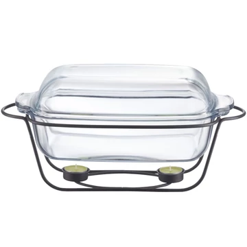 Ambition Saule hőálló sütőedény melegentartóval 5.3 l fekete