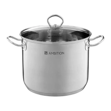 Ambition Acero fazék 40 cm/35 l üveg fedővel