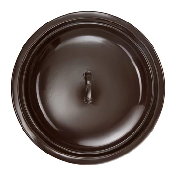 Emalia Olkusz zománcozott fedő barna 28 cm