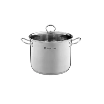 Ambition Acero magas lábas üveg fedővel 26 cm 11 l