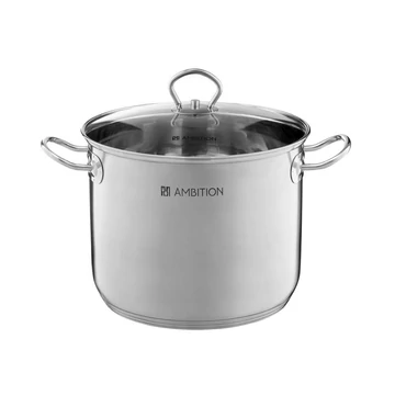 Ambition Acero magas lábas üveg fedővel 32 cm 19 l