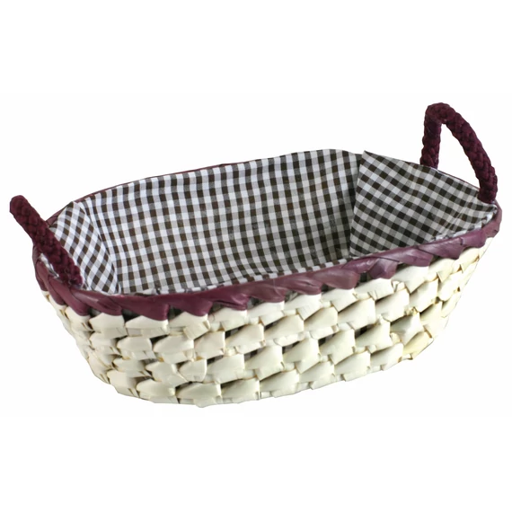 Domotti Palma ovális kosár béléssel 25x18x7 cm vegyes színekben