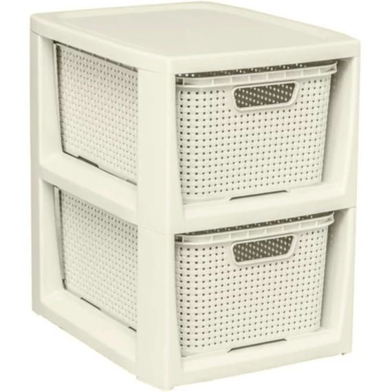 Branq Fiókos tároló 2x7 l fehér