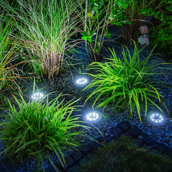 Patio napelemes kerti lámpa szett 12x12x13 cm 4 darab