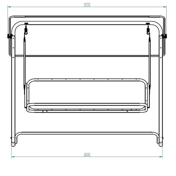 Patio Casablanca hintaágy csíkos