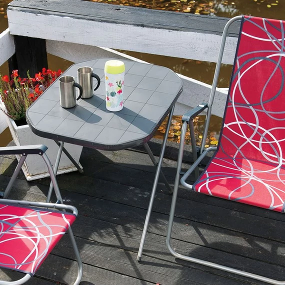 Patio összecsukható kempingasztal 53x70 cm antracit
