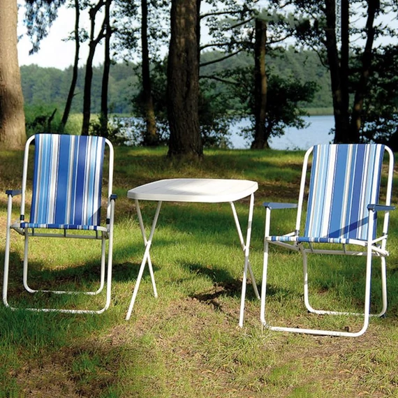 Patio összecsukható kempingasztal 53x70 cm fehér