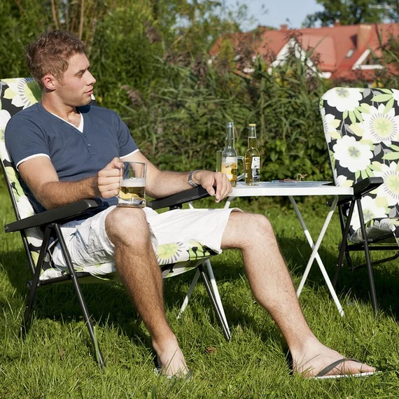 Patio összecsukható kempingasztal 53x70 cm fehér
