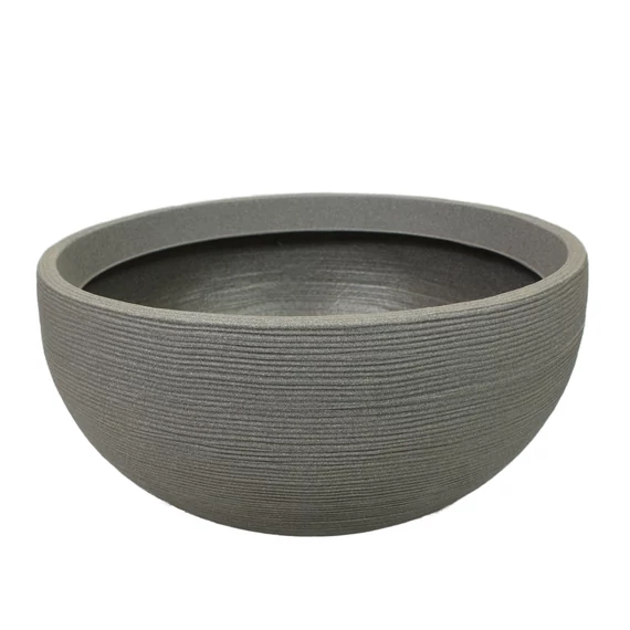 Patio kerek kerti kaspó 60x28 cm szürke