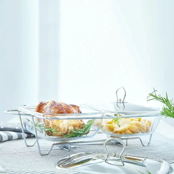 Ambition Helios hőálló sütőedény melegentartóval 2x2.5 l