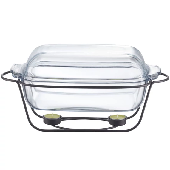 Ambition Saule hőálló sütőedény melegentartóval 5.3 l fekete