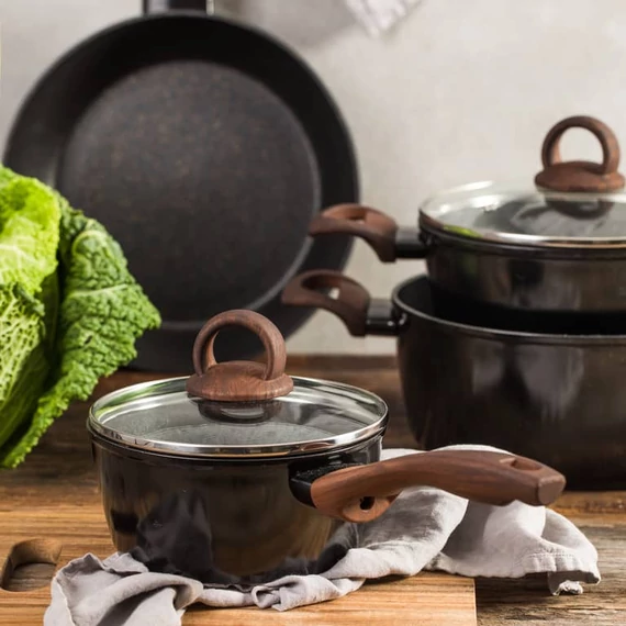 Ambition Darkwood nyeles lábas fedővel 16 cm