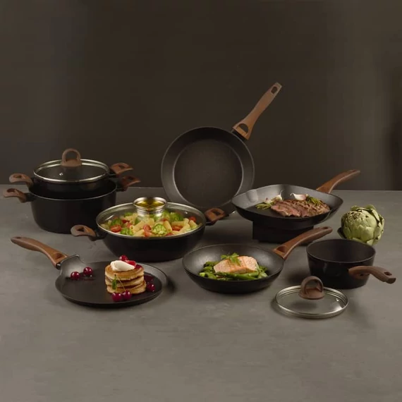 Ambition Darkwood nyeles lábas fedővel 16 cm