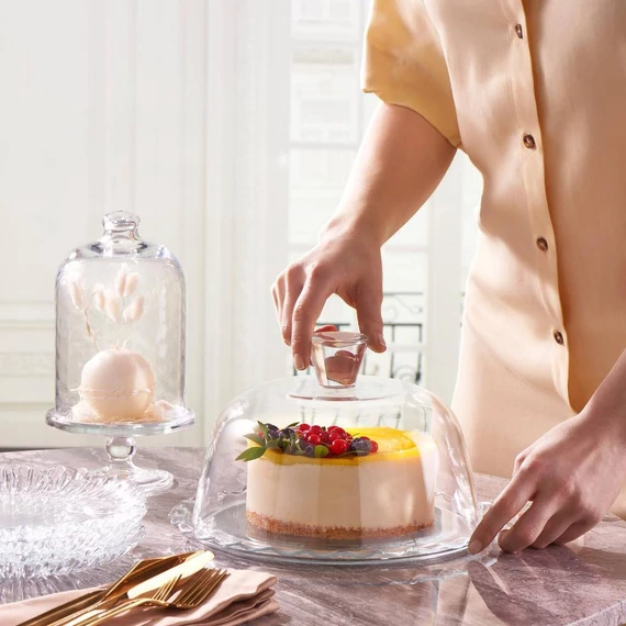 Pasabahce Patisserie tortatál búrával 24 cm