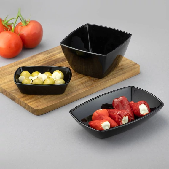 Pasabahce Tokio tálka 14x10 cm fekete