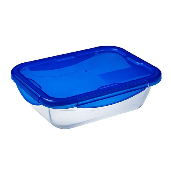 Pyrex Cook&Go sütőtál műanyag tetővel 20.6x15.5 cm 0.8 l