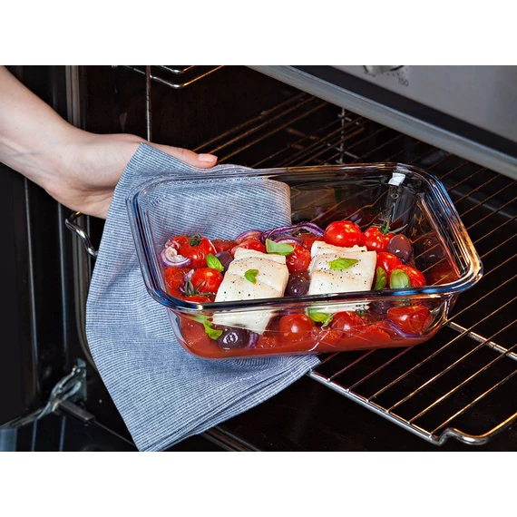 Pyrex Cook&Go sütőtál műanyag tetővel 20.6x15.5 cm 0.8 l
