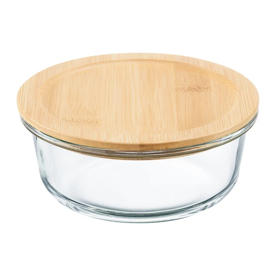 Ambition Natural kerek tároló bambusz tetővel 600 ml