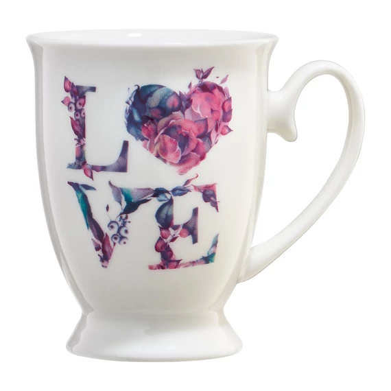 Ambition Love bögre 300 ml virágos betűk