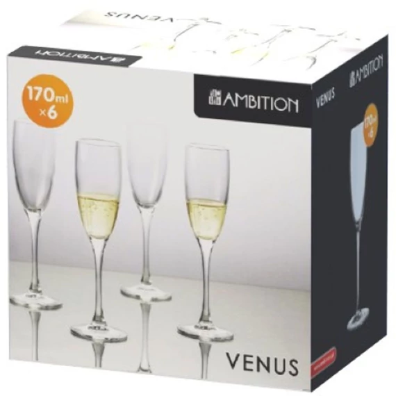Ambition Venus pezsgőspohár szett 170 ml 6 darabos