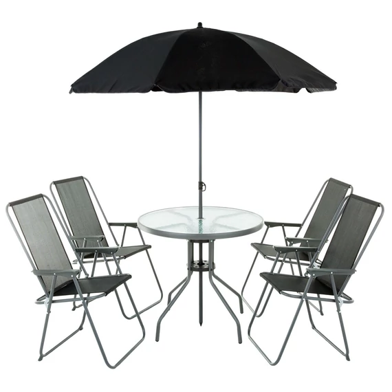 Patio Madura Kerti Bútor Garnitúra (4 Szék, Asztal, Napernyő)