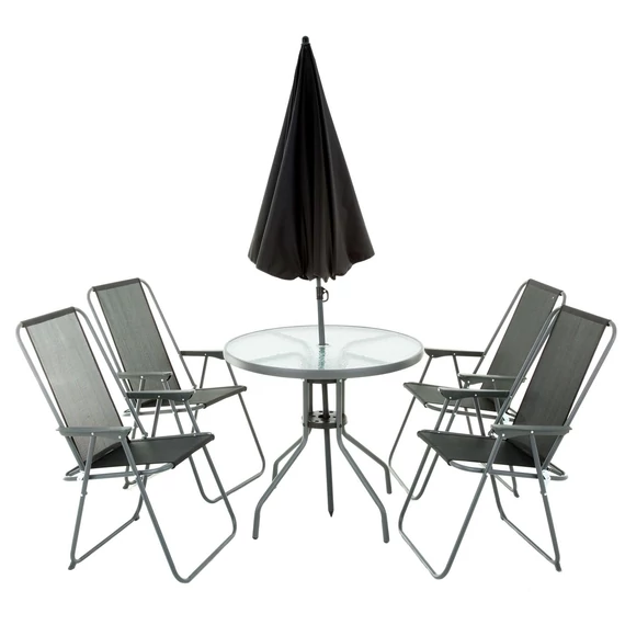 Patio Madura Kerti Bútor Garnitúra (4 Szék, Asztal, Napernyő)