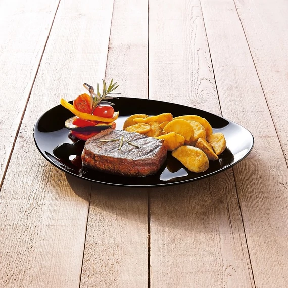 Luminarc Friends Time steak tányér 30 cm fekete