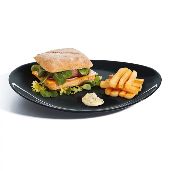 Luminarc Friends Time steak tányér 30 cm fekete