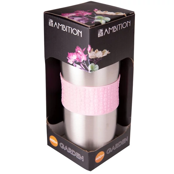 Ambition Garden termoszbögre 400 ml rózsaszín