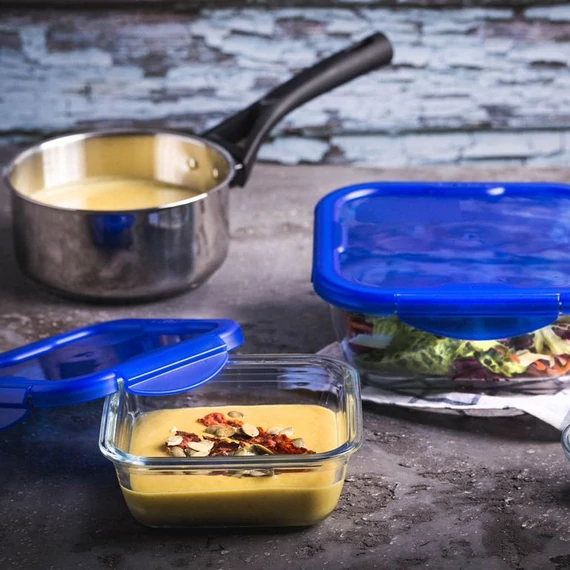Pyrex Cook&Go sütőtál műanyag tetővel 21.6x21.6 cm 1.9 l