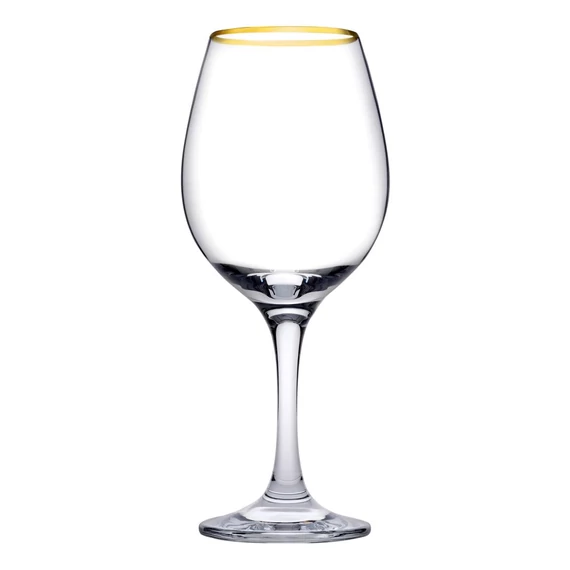 Pasabahce Amber borospohár szett 365 ml 6 darabos arany