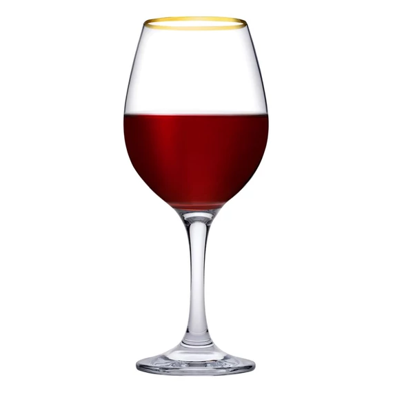 Pasabahce Amber borospohár szett 365 ml 6 darabos arany