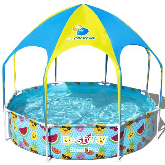 Bestway medence kerettel és tetővel 244x51 cm