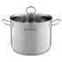 Ambition Acero magas lábas üveg fedővel 24 cm/8.4 l