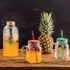 Pasabahce szívószálas befőttes üveg 450 ml piros