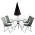 Patio Madura Kerti Bútor Garnitúra (4 Szék, Asztal, Napernyő)